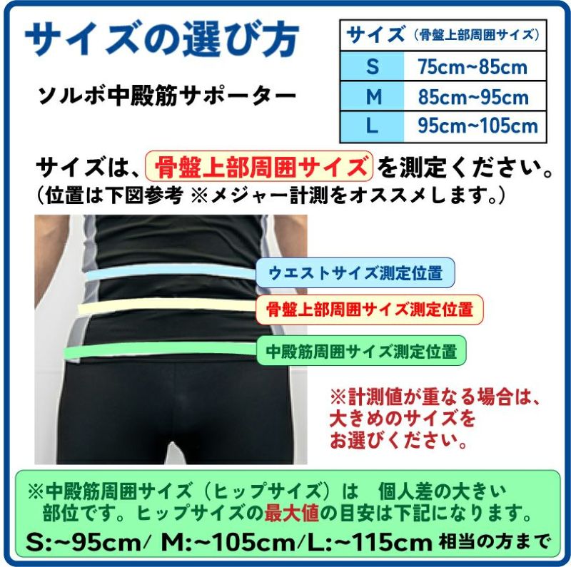 ソルボ中殿筋サポーター メッシュ薄型