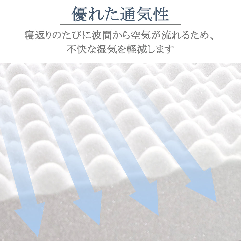 [AK-332 SD] 大小２つの山が身体を支える体圧分散マットレス セミダブル